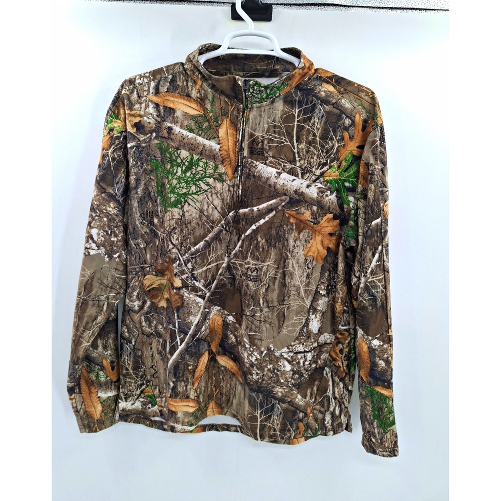 Lincoln Outfitters Realtree Edge Camo Long Sleeve Quarter Zip Pullover XXL